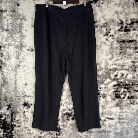 Susan Graver Style Pants Women's Size 3X Black Nylon Stretch Comfort Active - Picture 2 of 10